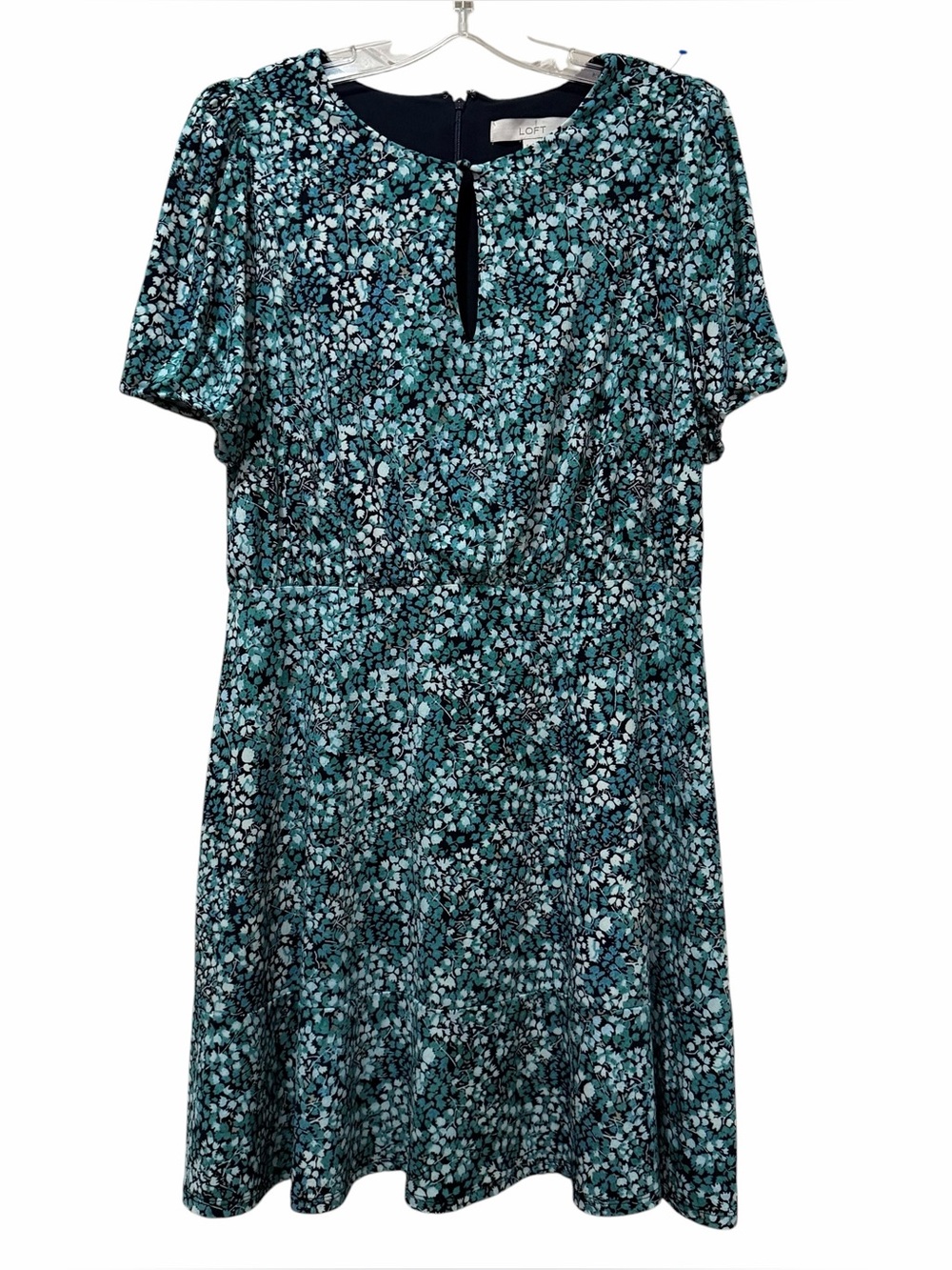 Loft Women's 8 Wildflower Puff Sleeve Tiered Summer Dress B2